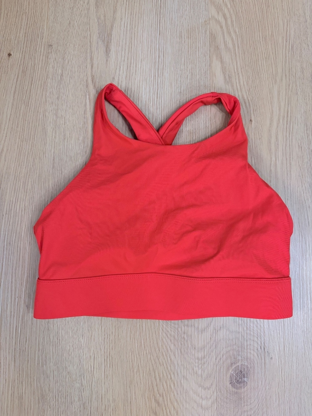 Women’s Fabletics Red Cross Back Sports Bra Size Small